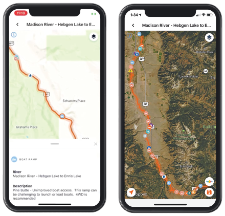 App on Phones Detailed Maps